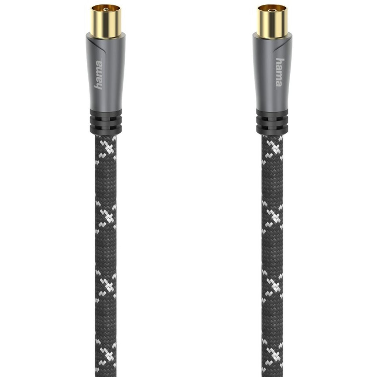 Hama Antenna Cable Coax-Plug - Coax-Coupling Metal Gold Plated 10.0 M 120 D