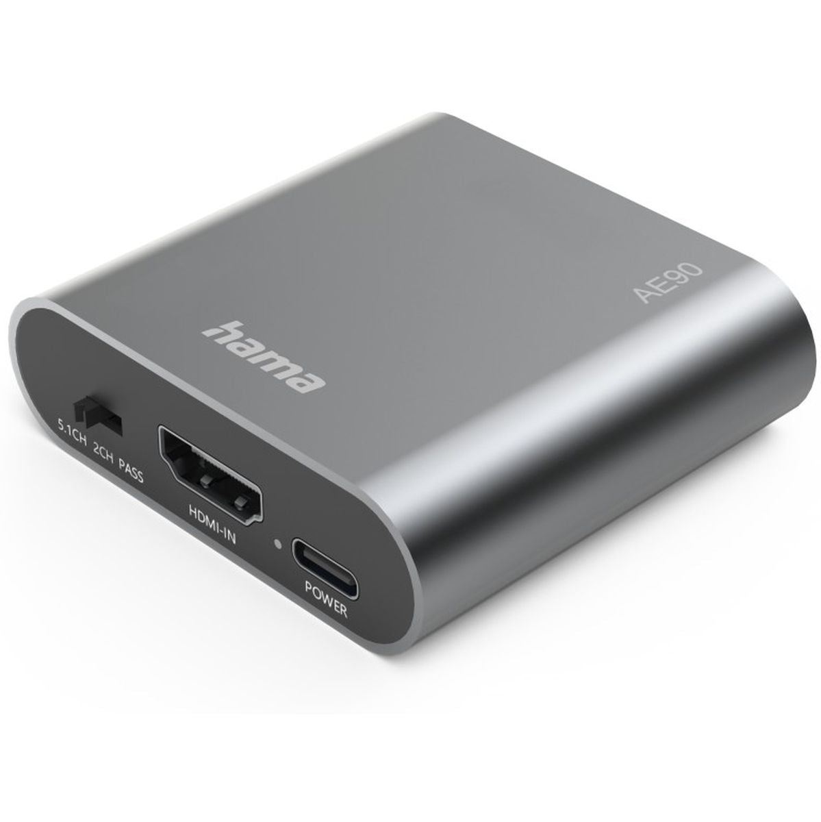 Hama HDMI-Audio-Extractor AE90 HDMIO To Audio TosLink 3.5-mm-Jack Silver