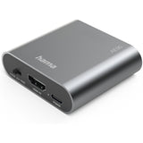 Hama HDMI-Audio-Extractor AE90 HDMIO To Audio TosLink 3.5-mm-Jack Silver