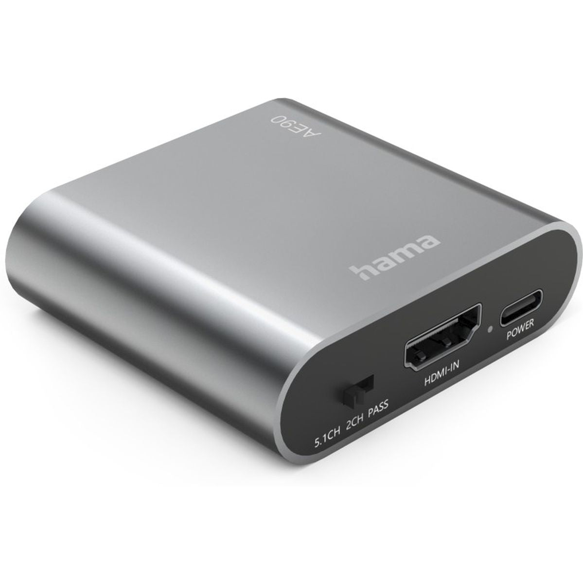 Hama HDMI-Audio-Extractor AE90 HDMIO To Audio TosLink 3.5-mm-Jack Silver - image 2 of 5