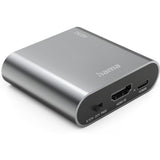 Hama HDMI-Audio-Extractor AE90 HDMIO To Audio TosLink 3.5-mm-Jack Silver - image 2 of 5