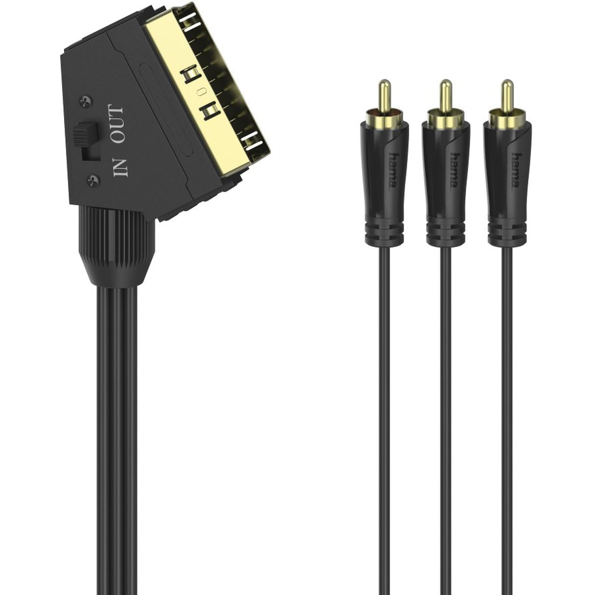 Hama Scart-Plug - 3 Cinch-Plugs (Video/Stereo) 1.5m