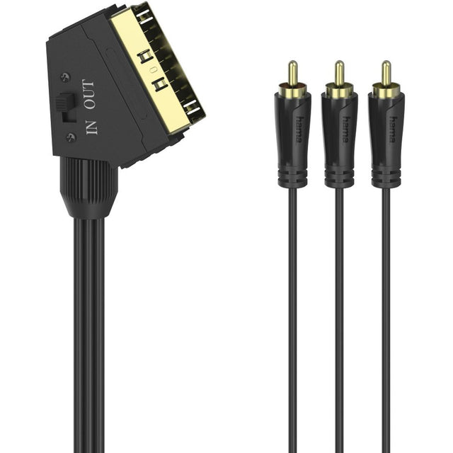 Hama Scart-Plug - 3 Cinch-Plugs (Video/Stereo) 1.5m