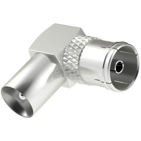 Hama Antenna Cable-Adapter Coax-Plug - Coax-Coupling 90 Graden