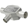 Hama Antenneverdeler Coax-Plug - 2 Coax-Koppelingen Metal