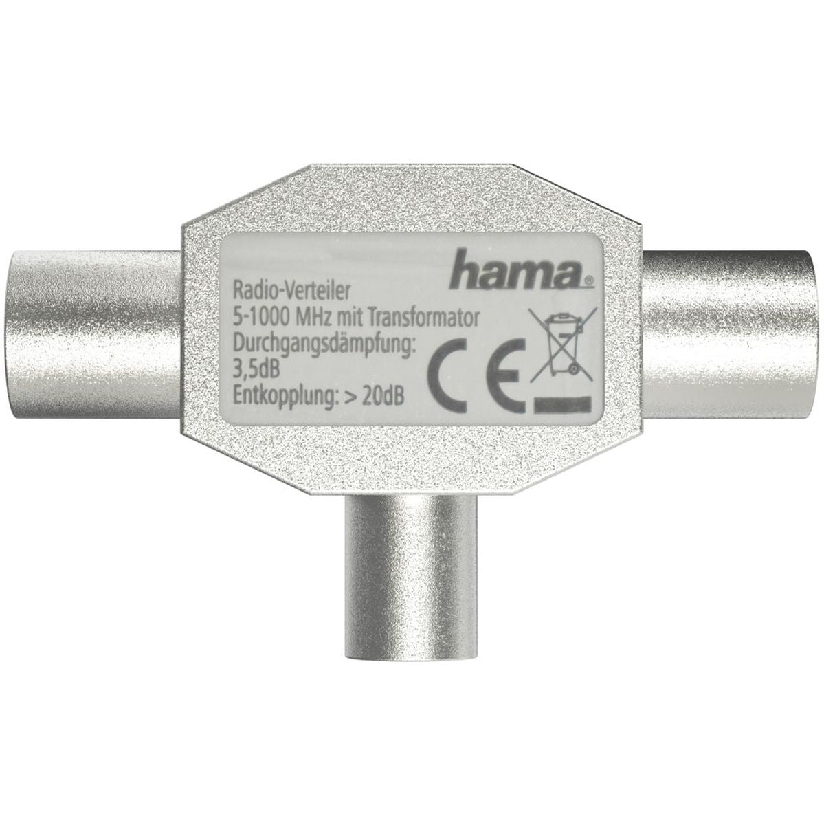 Hama Antenneverdeler Coax-Plug - 2 Coax-Koppelingen Metal - image 2 of 3