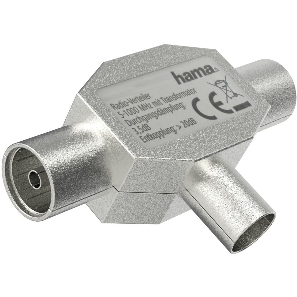 Hama Antenneverdeler Coax-Plug - 2 Coax-Koppelingen Metal - image 3 of 3