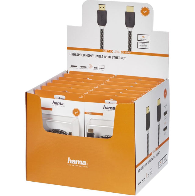 Hama High Speed HDMI-Cable Connector-Connector Ethernet Stof Gold Plated 3.0 M