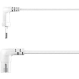 Hama Power Cord Aan Both Sides Angled Euro-Plug Double Groef/C7 5 M White - image 3 of 4