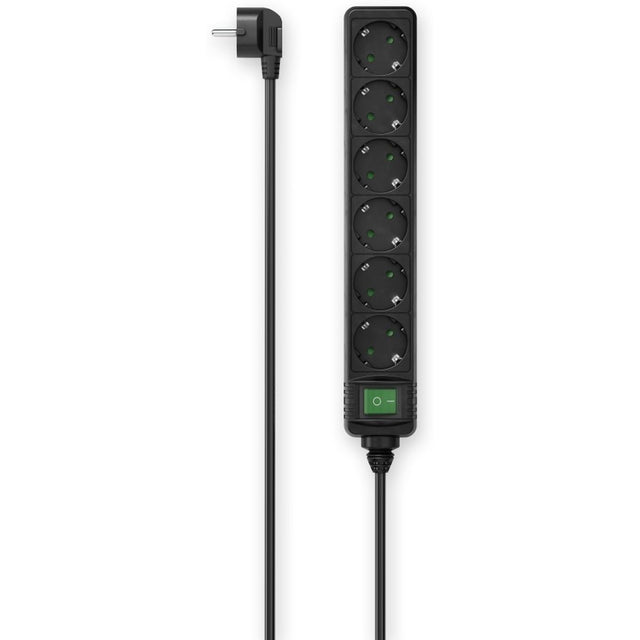 Hama Power Strip 6-FOLD Switch 1.4 M Black