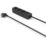 Hama Power Strip 3-FOLD w/ Switch 1.4 M Black - image 2 of 4