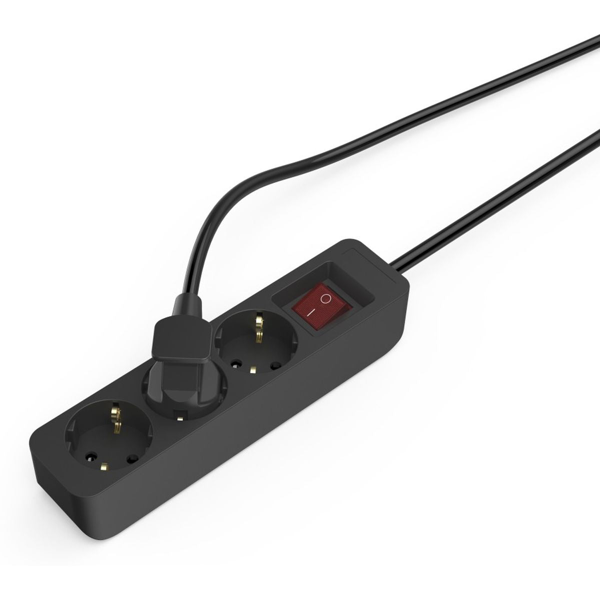 Hama Power Strip 3-FOLD w/ Switch 1.4 M Black - image 4 of 4