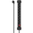 Hama Power Strip 8-FOLD Switch Wall Mounting 1.5 M Alu