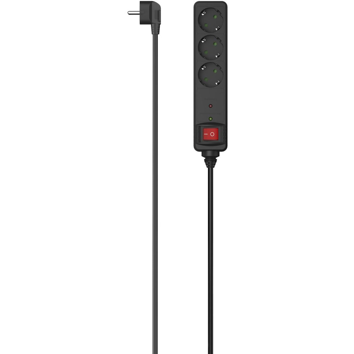 Hama Power Strip 3-FOLD Overvoltage Protection Switch 1.4 M Black