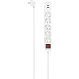 Hama Power Strip 5-FOLD USB-A 17W Switch 1.4 M White