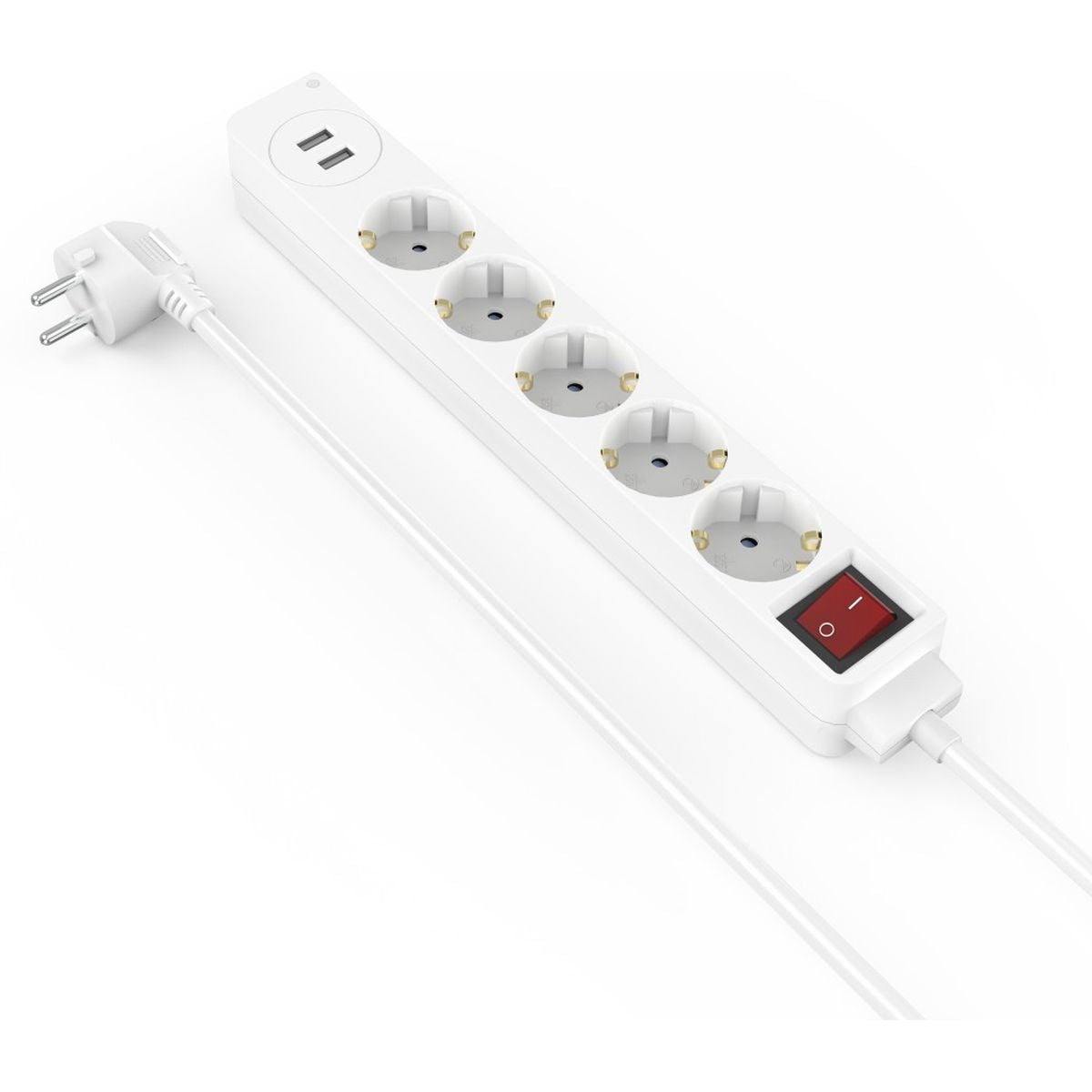 Hama Power Strip 5-FOLD USB-A 17W Switch 1.4 M White - image 3 of 4
