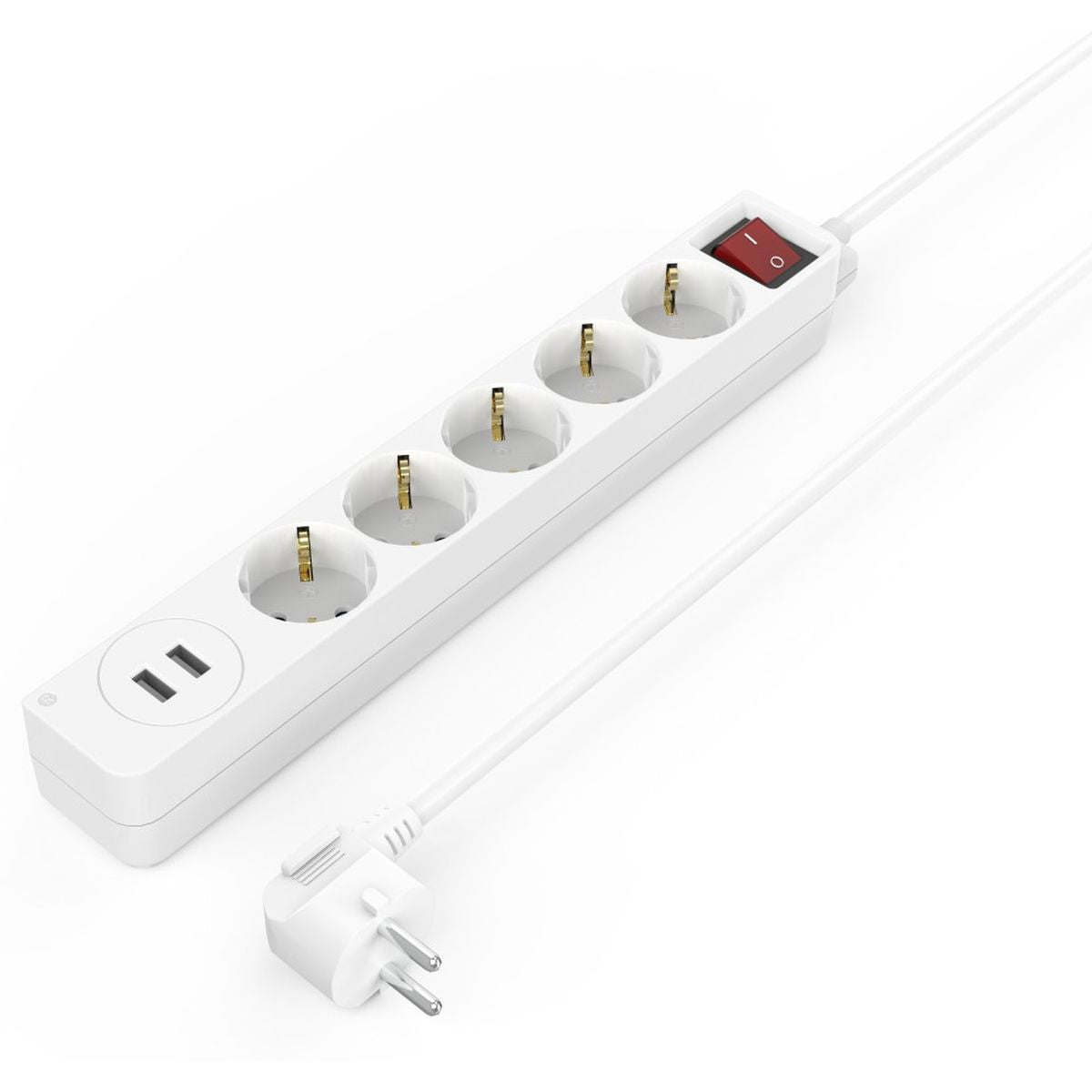 Hama Power Strip 5-FOLD USB-A 17W Switch 1.4 M White - image 4 of 4