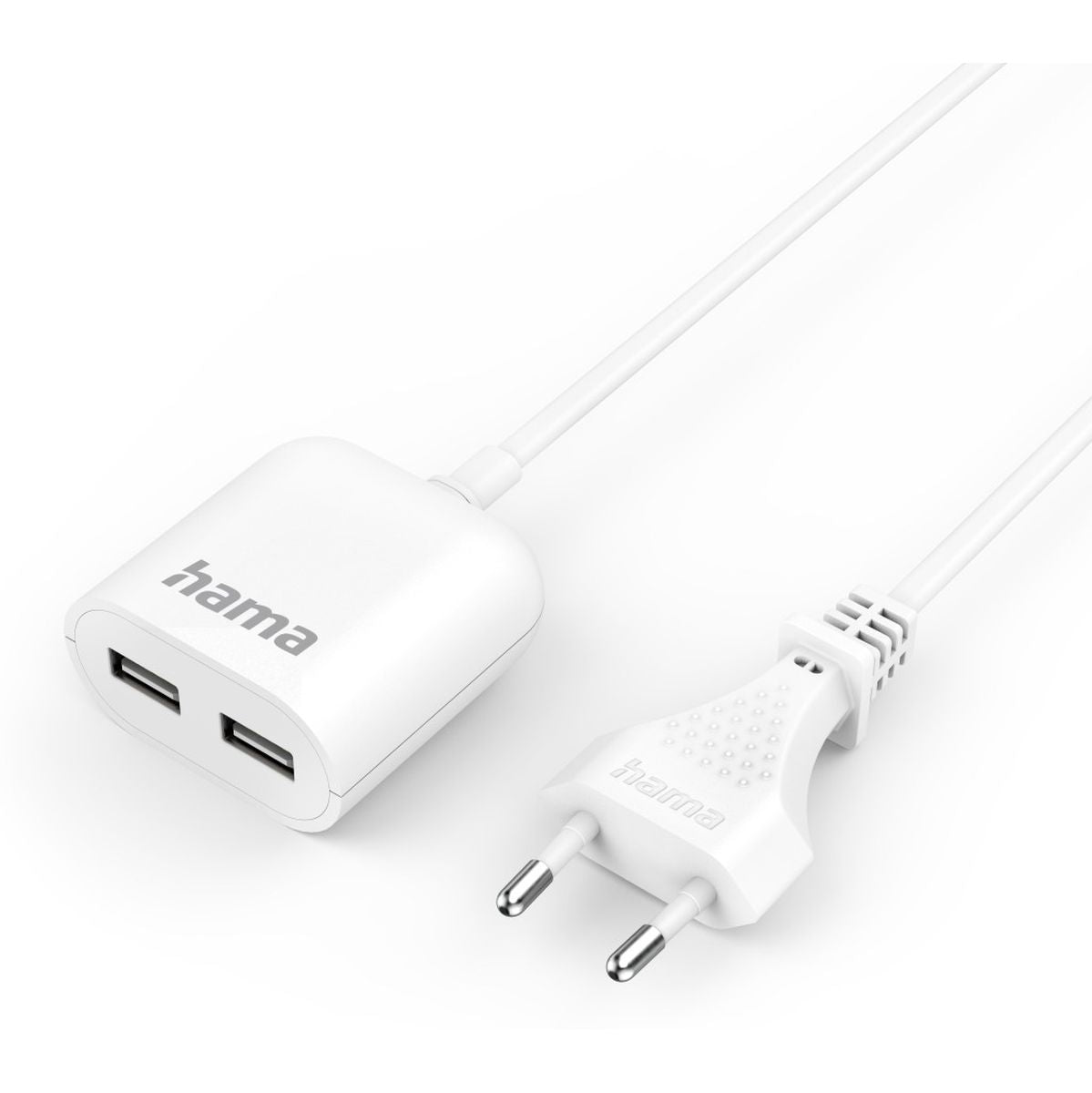 Hama USB-Netadapter w/ 1.9 M Long Cable 2.4 A 2X USB-A White - image 3 of 5