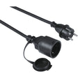 Hama Extension Cable Outdoor IP44 For Outside Beschermdeksel 5 M Black