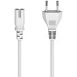 Hama Power Cord w/ Euro Plug 2-PINS Plug Double Groef/C7 5 M White