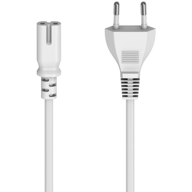 Hama Power Cord w/ Euro Plug 2-PINS Plug Double Groef/C7 5 M White