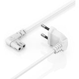 Hama Power Cord Aan Both Sides Angled Euro-Plug Double Groef/C7 3 M White - image 4 of 4