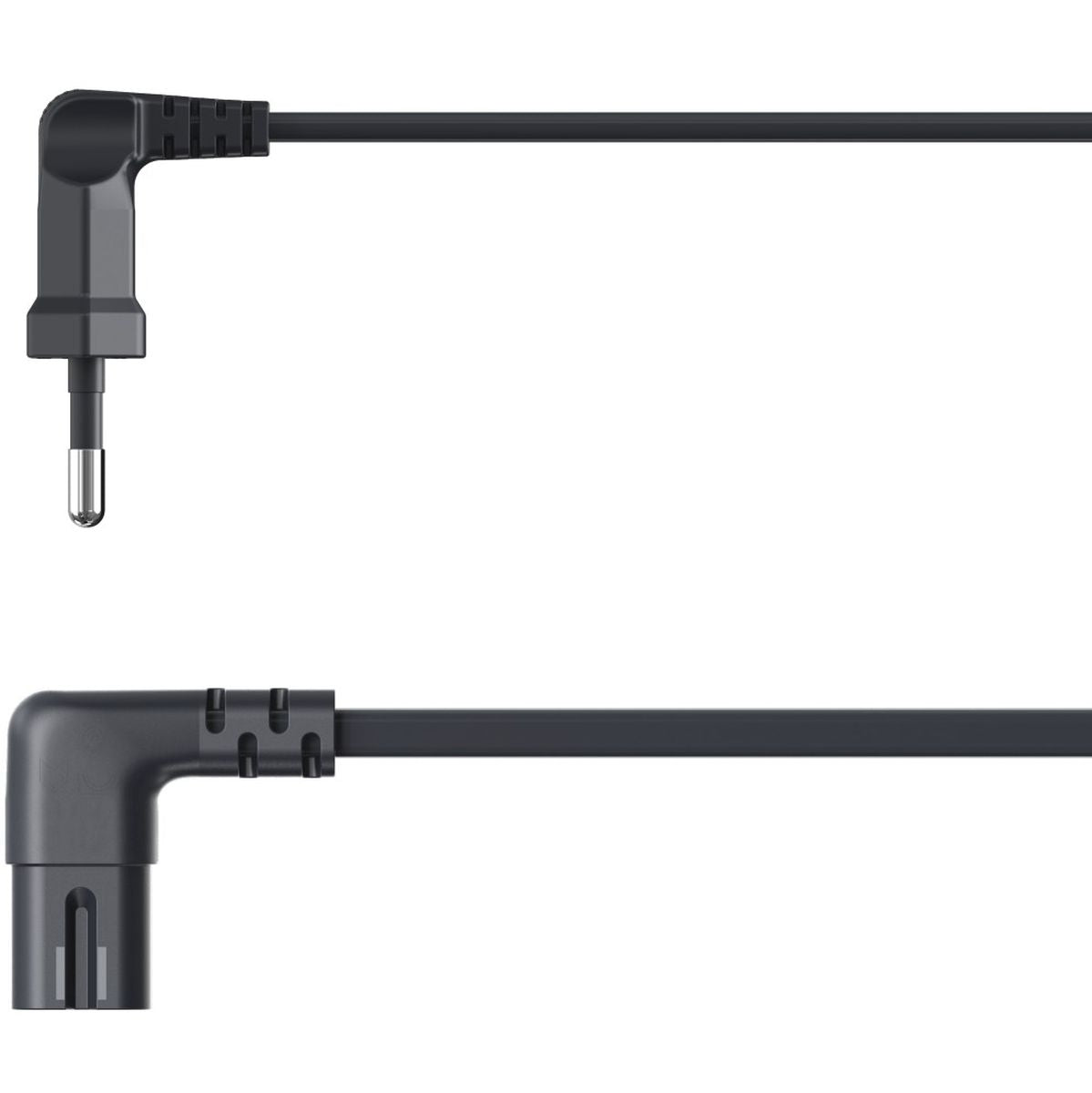 Hama Power Cord Aan Both Sides Angled Euro-Plug Double Groef/C7 5 M ZW. - image 3 of 4