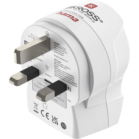 Hama Travel Adapter EU To UK 1X USB-A 1X USB-C (PD) 20 W - image 3 of 3