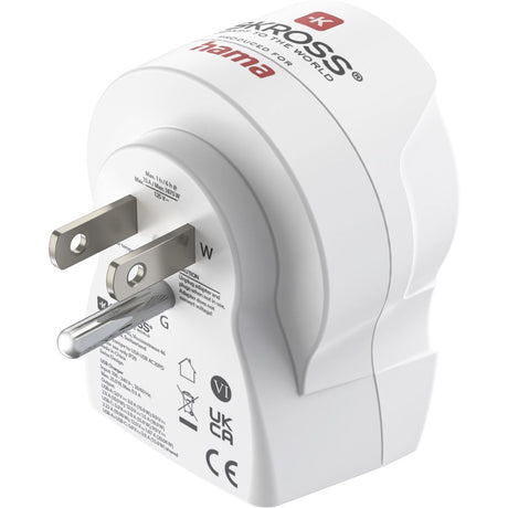 Hama Travel Adapter EU To Us 1X USB-A 1X USB-C (PD) 20 W - image 3 of 3
