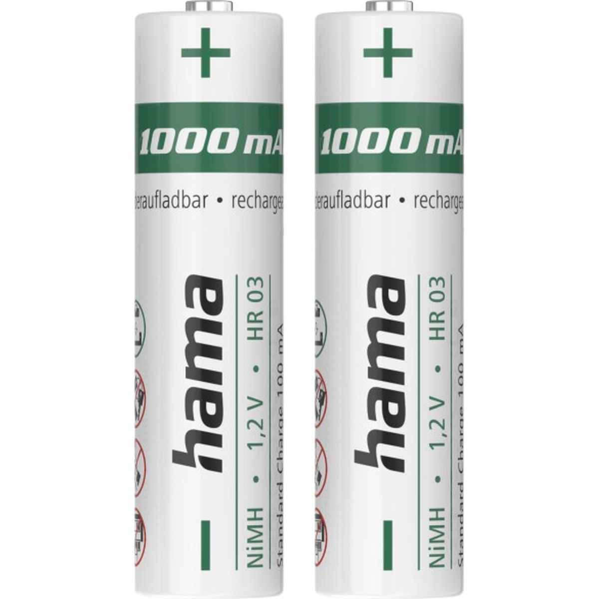 Hama NiMH-Accu's AAA Micro 1000 mAh 1.2 V 2Pcs