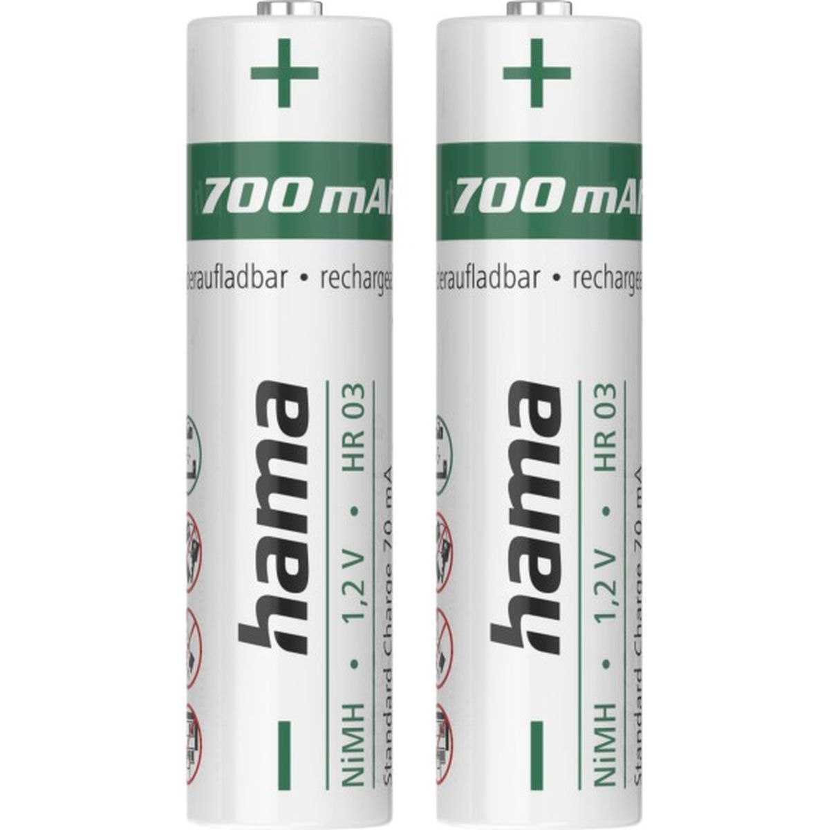 Hama NiMH-Accu's AAA Micro 700 mAh 1.2V 2 PCs