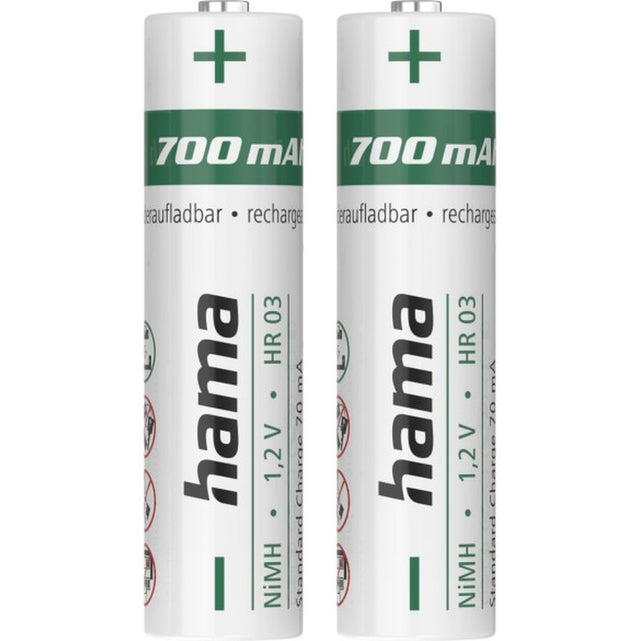 Hama NiMH-Accu's AAA Micro 700 mAh 1.2V 2 PCs