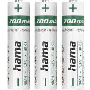 Hama NiMH-Accu's AAA Micro 700 mAh 1.2V 3 Pcs