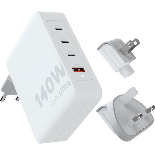 Xtorm 140W Gan-Ultra Reisoplader + USB-C PD USB-A White