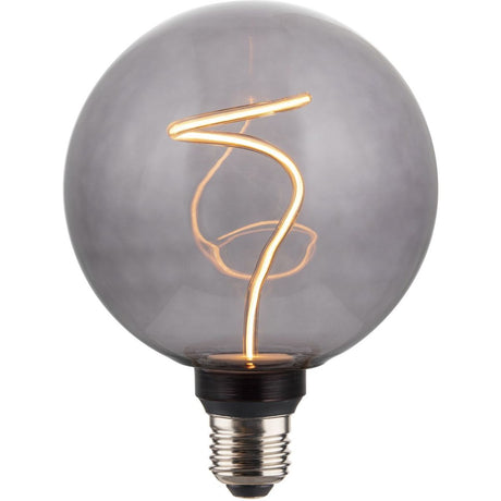 Hama LED-Gloeidraadlamp E27 Sphere G125 Smoke Helder Extra Warm White DIMB.