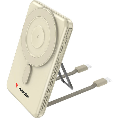 Verbatim 32253 Charge N Go 2C PowerBank Magnetic Wireless 5000mAh w/ 2 USB-C
