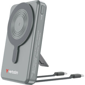 Verbatim 32272 PowerBank Magnetic Wireless 10000 mAh C+C Display Grey