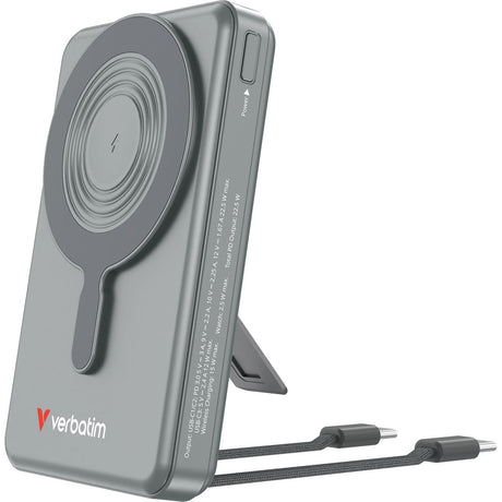 Verbatim 32272 PowerBank Magnetic Wireless 10000 mAh C+C Display Grey