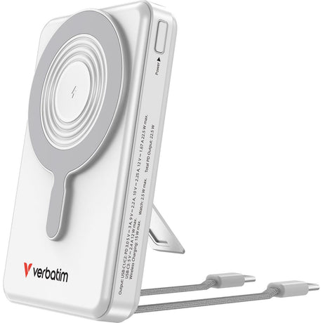 Verbatim 32273 PowerBank Magnetic Wireless 10000 mAh C+C Display Silver