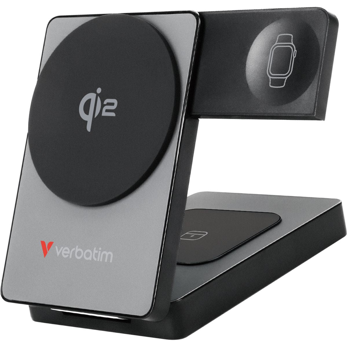 Verbatim 32294 Foldable 3-IN-1 Qi2 Magnetic Wireless PowerBank 5000 mAh Grey