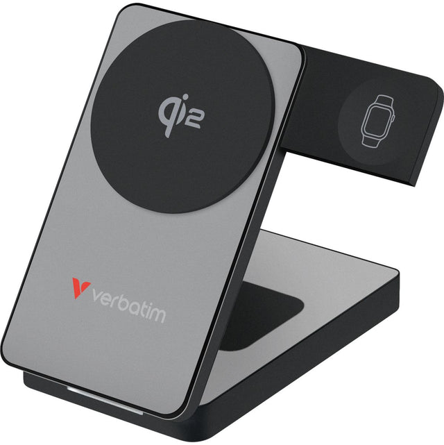 Verbatim 32295 Foldable 3-IN-1 Qi2 Magnetic Wireless PowerBank 10000 mAh Grey