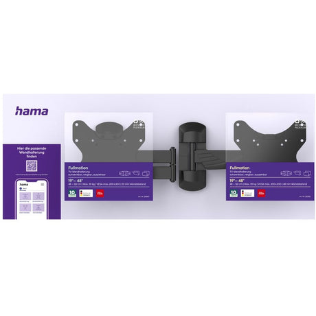 Hama TV Wall Bracket Test Module Fullmotion Duo 100 X 40 cm