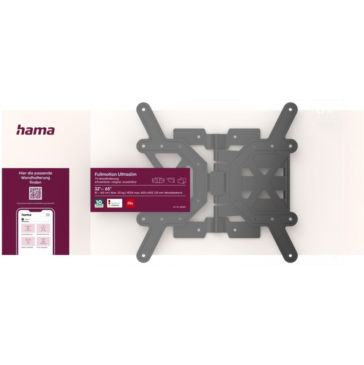 Hama TV Wall Bracket Test Module Full Motion Ultra-Slim 65 100 X 40 cm
