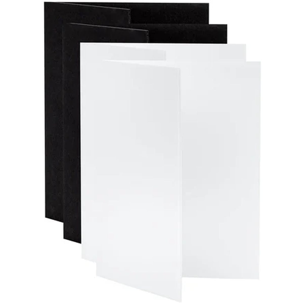 V-Flat World Tabletop V-Flats - Small (12"'X18'') 2X White 2X Black