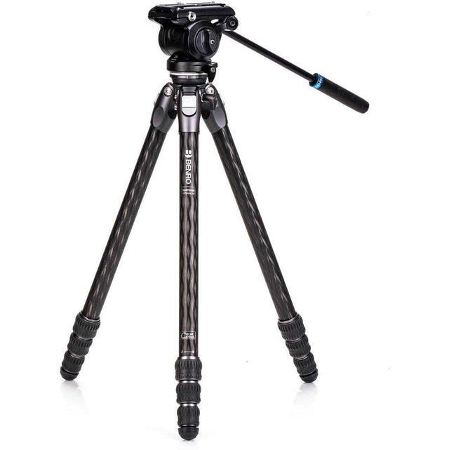 Benro Tortoise Carbon Tripod w/ S4PRO Videokop 24C Leveling Base TTOR24CLVS4PRO
