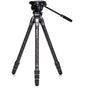 Benro Tortoise Carbon Tripod w/ S4PRO Videokop 24C Leveling Base TTOR24CLVS4PRO