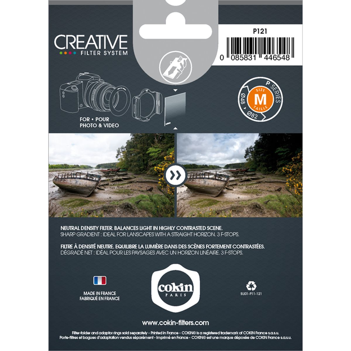 Cokin Filter P121 Neutral Grey G2 (ND)8 (0.9)