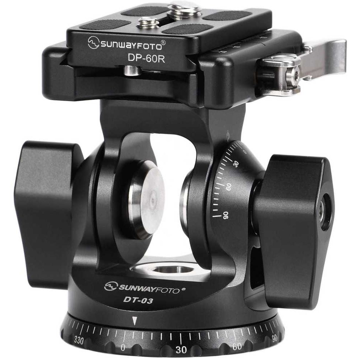 Sunwayfoto Two-Way Head w/ Clamp And QR Plate DT-03