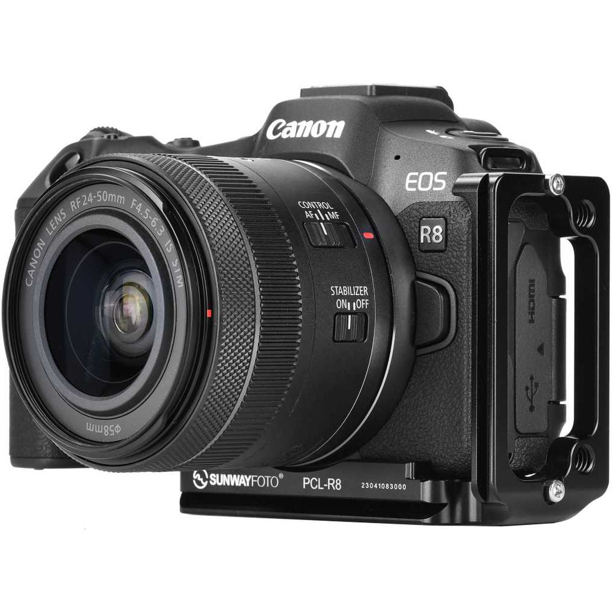 Sunwayfoto L-Plaat / L-Bracket Arca Canon EOS R8 (PCL-R8)