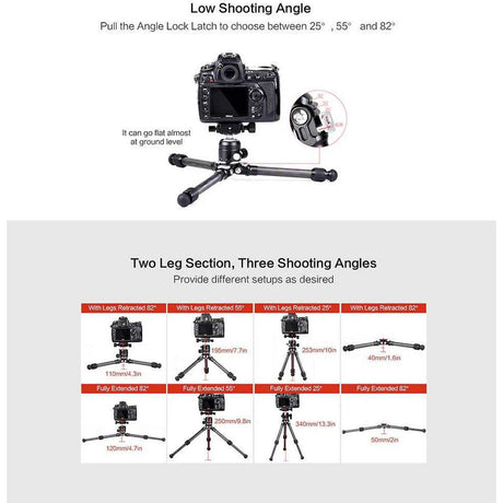 Sunwayfoto Macro Tripod Carbon + Ball Head EN Macro Rail (T16-Macro-Kit) - image 2 of 5